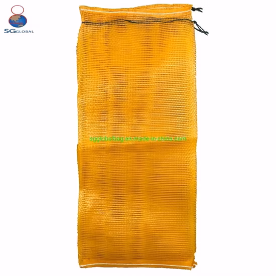 Fábrica de China Venta al por mayor Cebolla duradera Patata Tomate Repollo Vegetal Fruta Leña Envases de mariscos Embalaje de plástico Cordón PP Tubular Leno Net Bolsa de malla